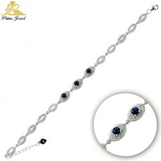 Gümüş Zirkon Taşlı Bilezik / Bileklik